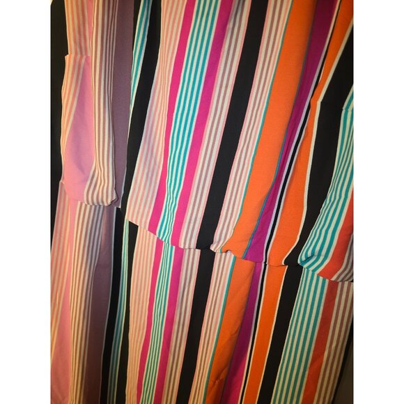 Adrianna Papell Womens Plus Size 22W 3X vertical Stripes Dress Slimming Midi - Picture 4 of 4